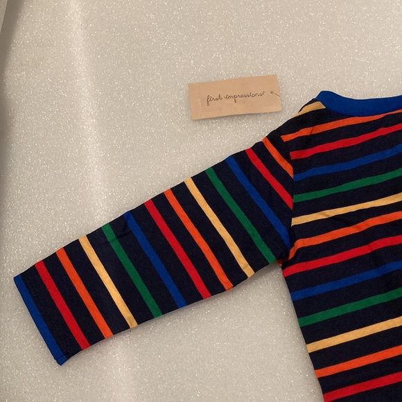 ⭐️ Host Pick! ⭐️ 2/$25 ❤️ NWT-First Impressions Boys Striped Button Tee - 12M - Picture 8 of 8